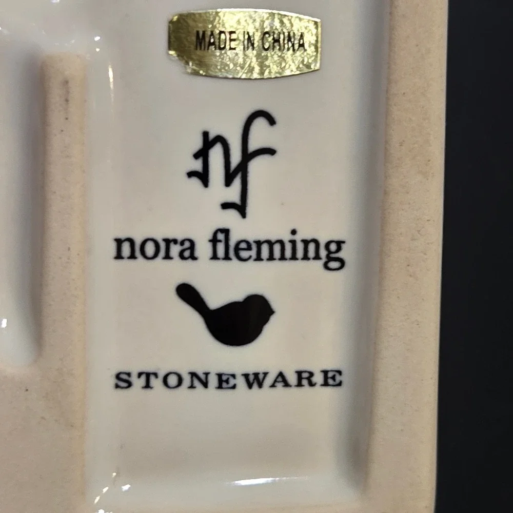 Nora Fleming Pearl Dot Stoneware Soap Pump Dispenser - Retired Minis Available